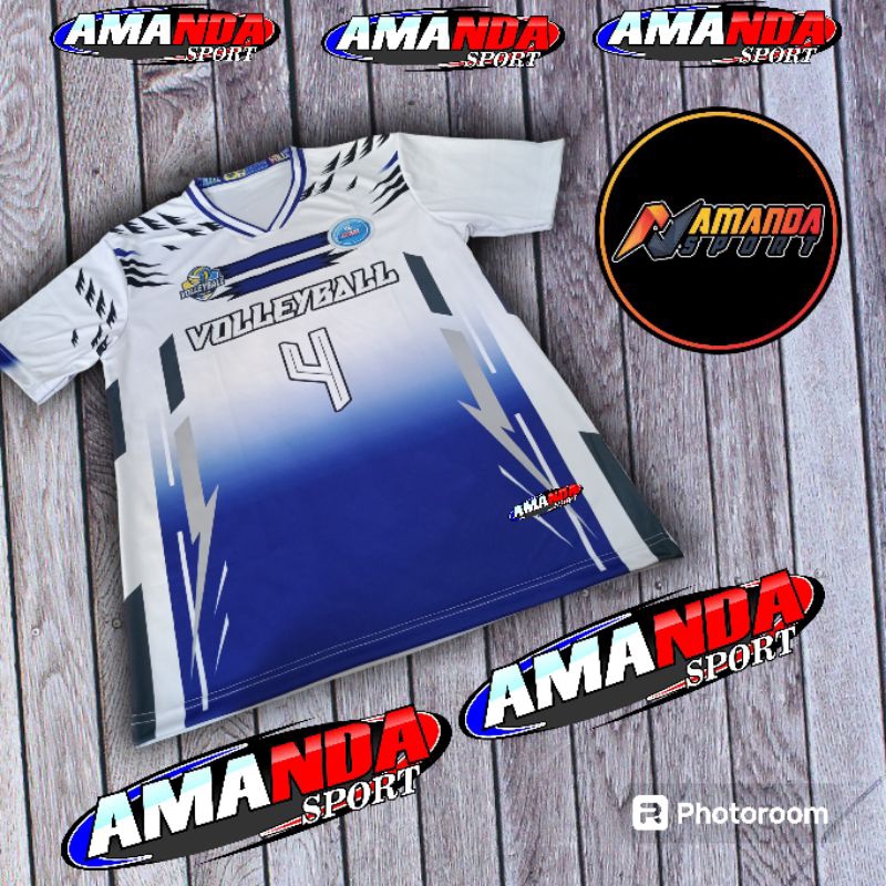 jersey voli terbaru biru putih