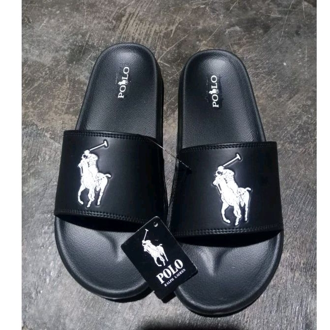 DISKON Sandal slop polo terbaru/sandal slide elegan/Sandal slip on grade ori pria/wanita