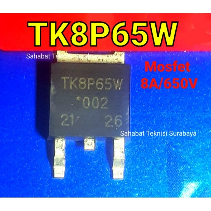 TK8P65 | 8P65 | 8N65 SMD | KPS8N65 (Persamaan) Mosfet 8A/650V PSU