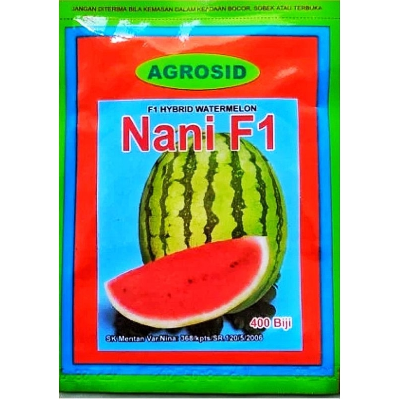 Benih Semangka Merah Besar Lorek Hibrida NANI F1 - 400 biji Agrosid