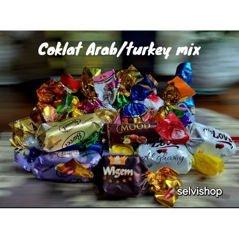 

Cokelat Arab Mix 1kg| Turkey Mix Coklat Arab 1Kg|Cokelat Mix Oleh-oleh Haji Umroh