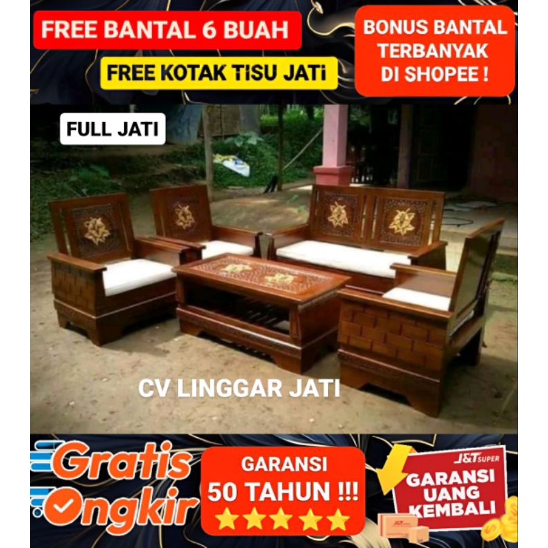 Kursi Tamu Jati Piramid 2111