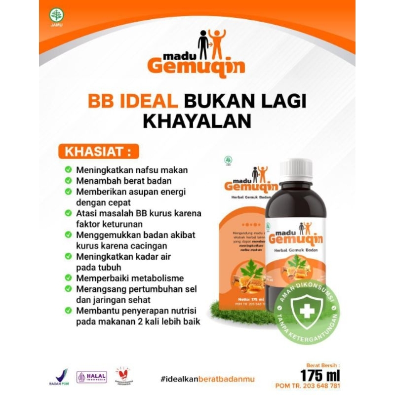 

Madu Gemuqin |Madu Gemukin Badan Penambah Berat Badan