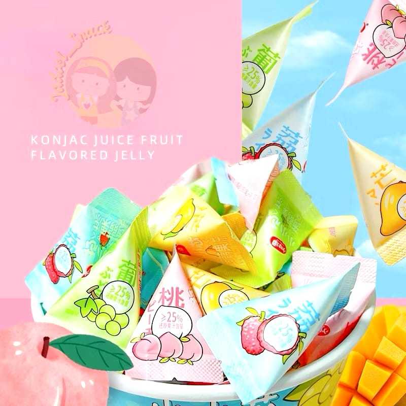 

LUVMI JELLY KONJAY BANTAL 1 POUCH -+ ISI 20 PCS / KONJAY JELLY BANTAL 200g / JELLY BANTAL SEGITIGA / JELLY AGAR RASA BUAH