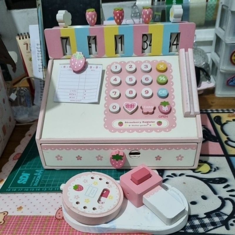(Preloved) Mother Garden Cashier Set Wooden Toys