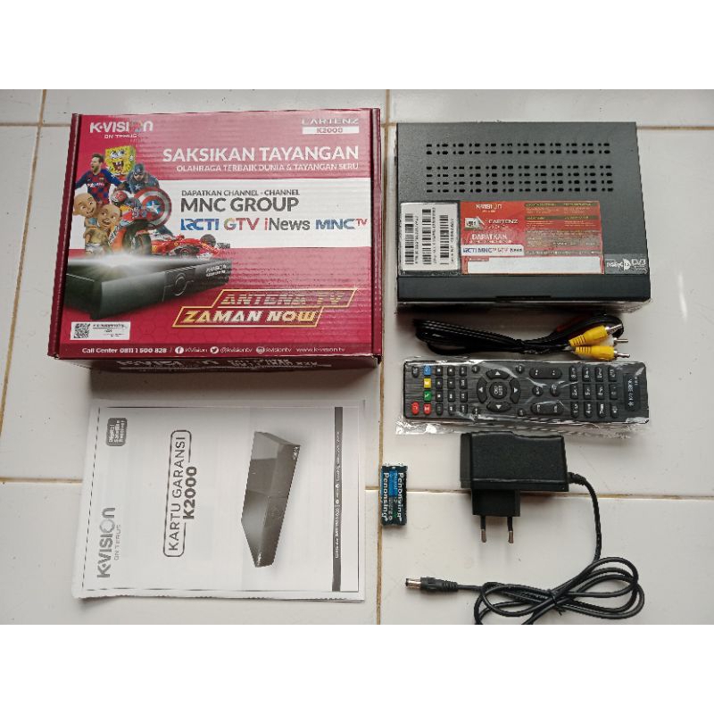 Receiver Kvision Cartenz K2000 Fullset Kondisi Second / Bekas