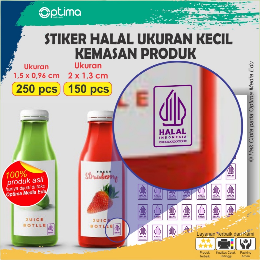 

Stiker HALAL Ukuran Kecil untuk ditempel pada Kemasan Produk