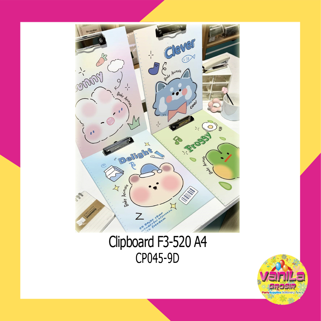 

Clipboard Fancy, papan jalan, papan dada, papan jalan motif lucu, papan ujian