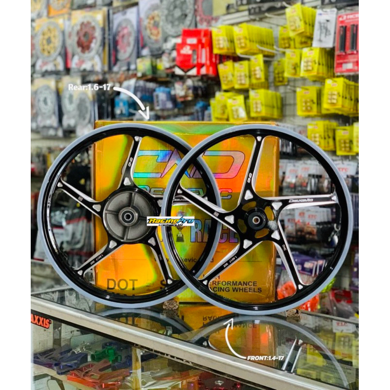 DELKEVIC DND ORIGINAL VELG RACING CNC D55 5STAR 1.60x17 & 1.85x17 JUPITER Z MX OLD MX NEW MX KING VE