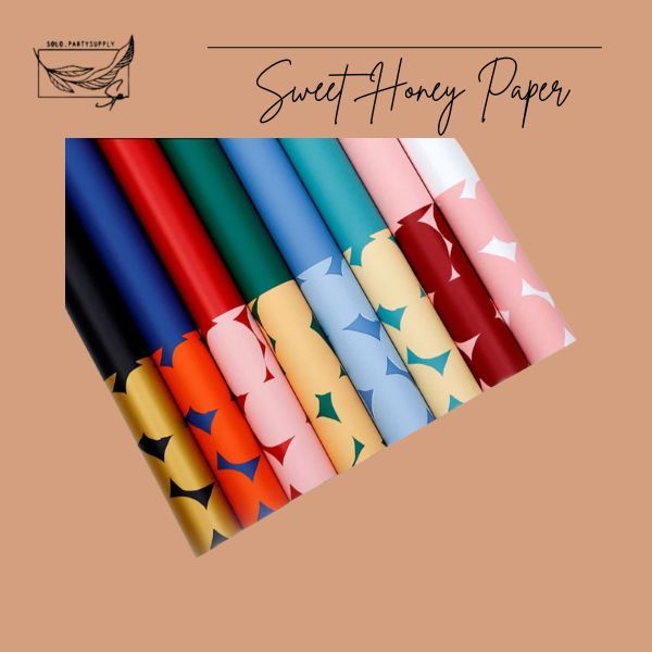 

(ECO) TERLARIS (ECER) SWEET HONEY WRAPPING PAPER CELLOPHANE PREMIUM KERTAS BUKET CELLOPHANE MOTIF KERTAS BUCKET WATERPROOF BUNGA PAPER/kertas buket /kertas import /kertas premium/kertas murah/kertas motif