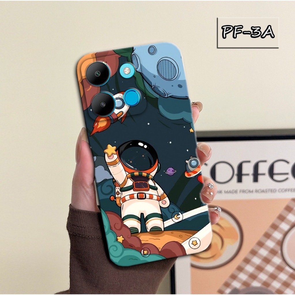 Softcase gambar Motif Cartoon Astronot Case Samsung M10 Samsung M14 5G Samsung M23 5G  Samsung M21 S