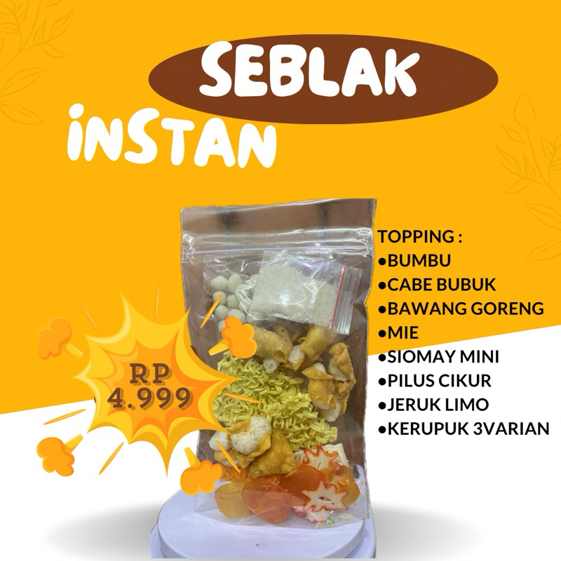 

SEBLAK INSTAN 1 PCS SPECIAL PROMO