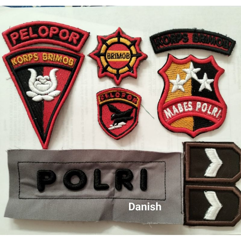 BET BORDIR LOGO LAMBANG BRIVET PDL BRIMOB TIMBUL