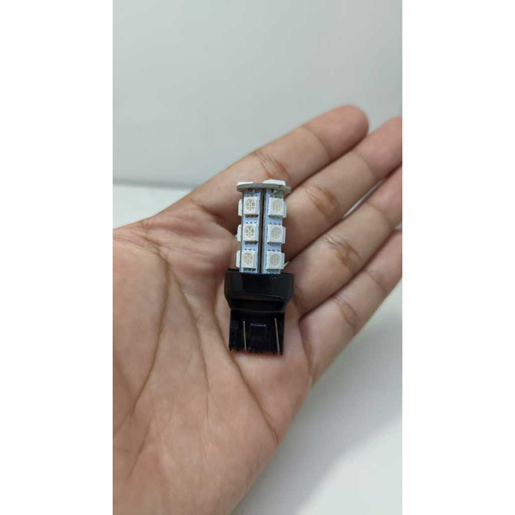 LAMPU LED REM SEIN STOP 18 SMD T20,BAYONET WARNA BIRU,ICE BLUE,PUTIH