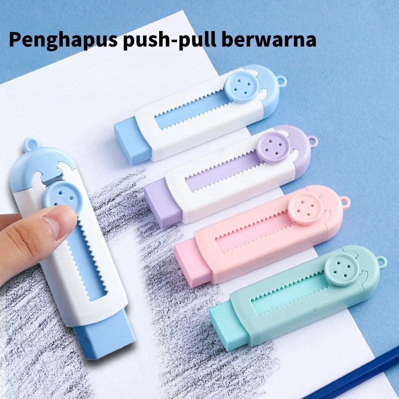 

Kapuas - Penghapus Pensil Sliding Eraser Mekanik Unik Warna Pastel E001