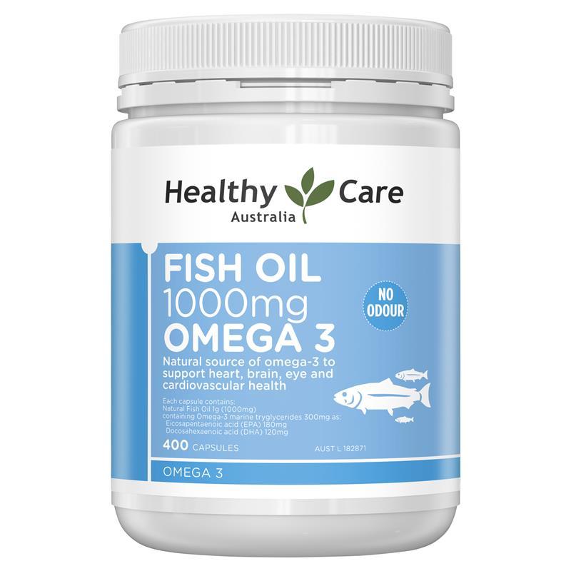 Healthy Care Fish Oil 1000mg / Healthy Care Fish Oil 1000mg + Krill Oil 400 kapsul