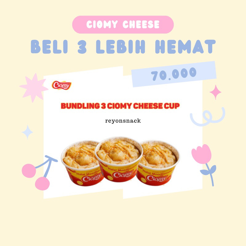 

CIOMY - Cuanki Yummy Ayam Keju Pedas Isi 3 Ukuran Reguler