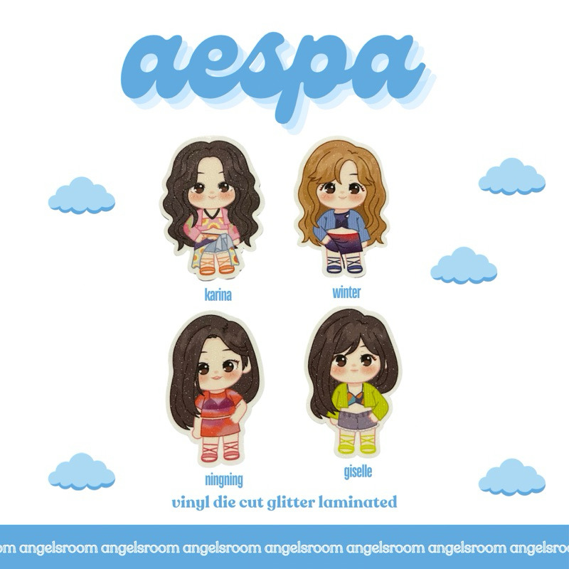 

sticker aespa better things glitter chibi ins korea kpop sticker lucu