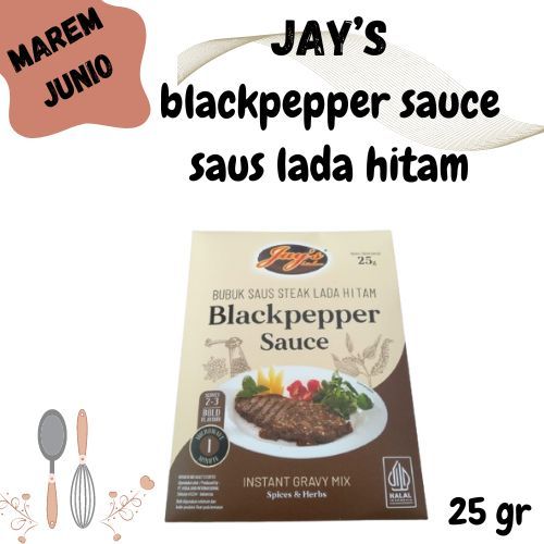 

Jay's Blackpepper Sauce Saus Lada Hitam 25 Gr