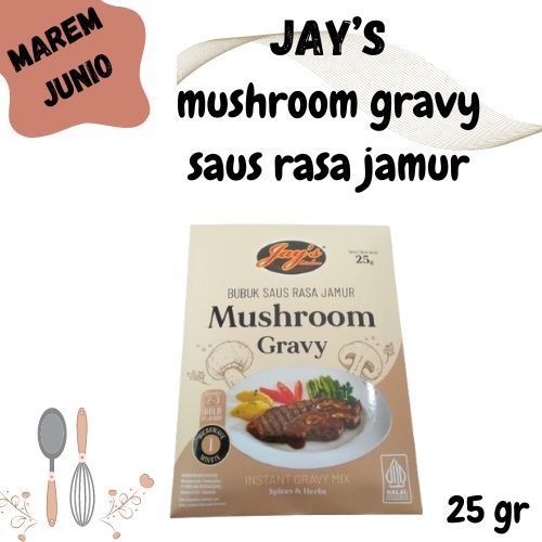 

Jay's Blackpepper Sauce Saus Bubuk Mushroom Gravy 25 Gr