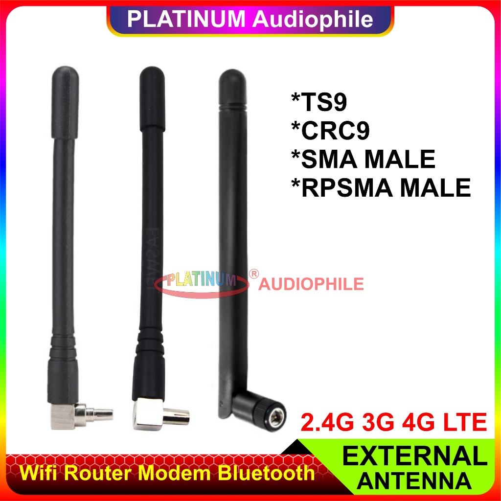 Antena External Eksternal Wifi Modem Router Bluetooth SMA RPSMA TS9 CRC9 2G 3G 4G 5G LTE