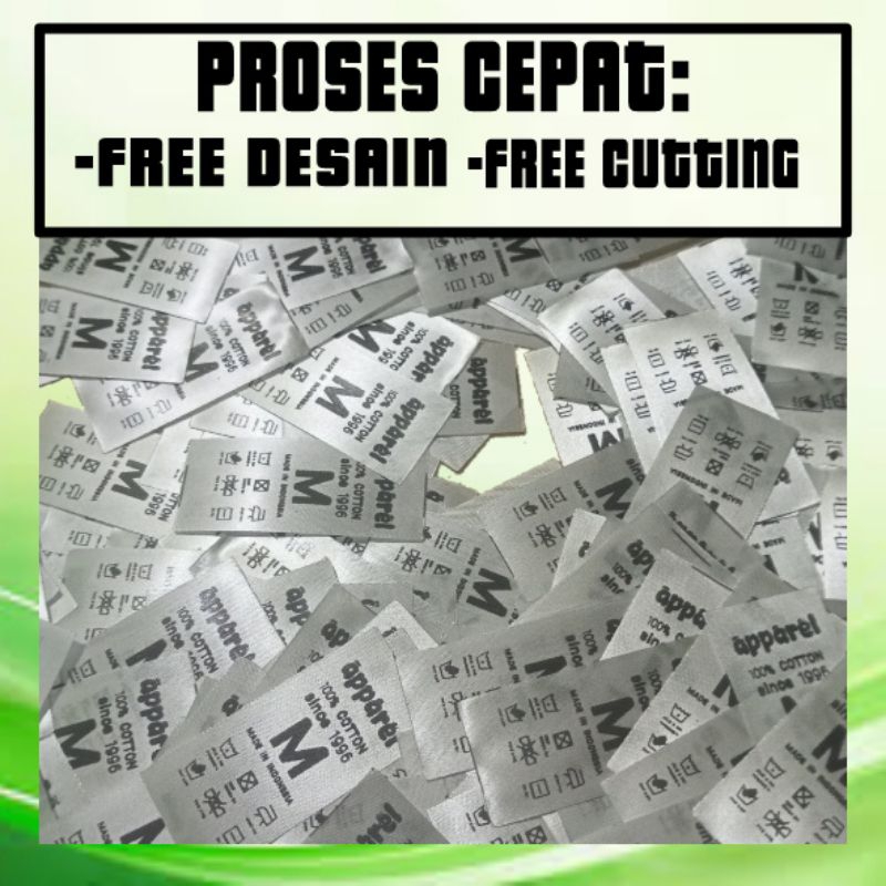 

Label baju/label hijab/(PITA UKURAN 3CM)label tas/label pita