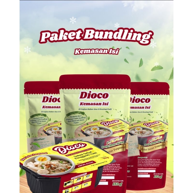 

[Paket Bundling] 3 Sajian Bubur Instan Dioco Rasa Abon Ayam 56g
