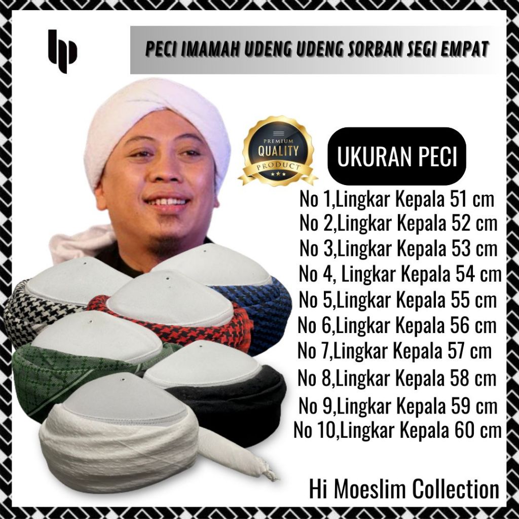 Peci Imamah Permanen Sorban Imama Udeng Udeng /Imamah permanen/Peci Sorban imamah Permanen