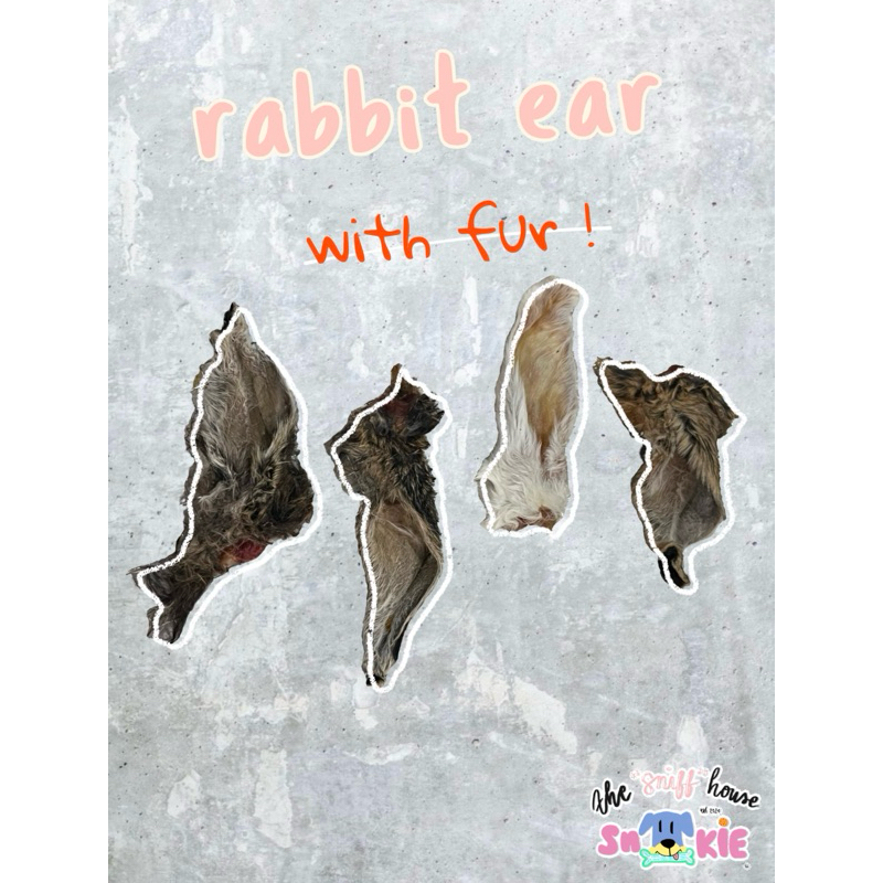 The Sniff House Rabbit Ear Dehydrated Dog Snack / Telinga Kelinci Camilan Anjing