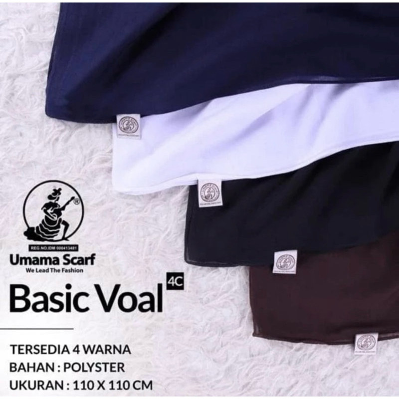 Basic Voal Umama Hitam Putih