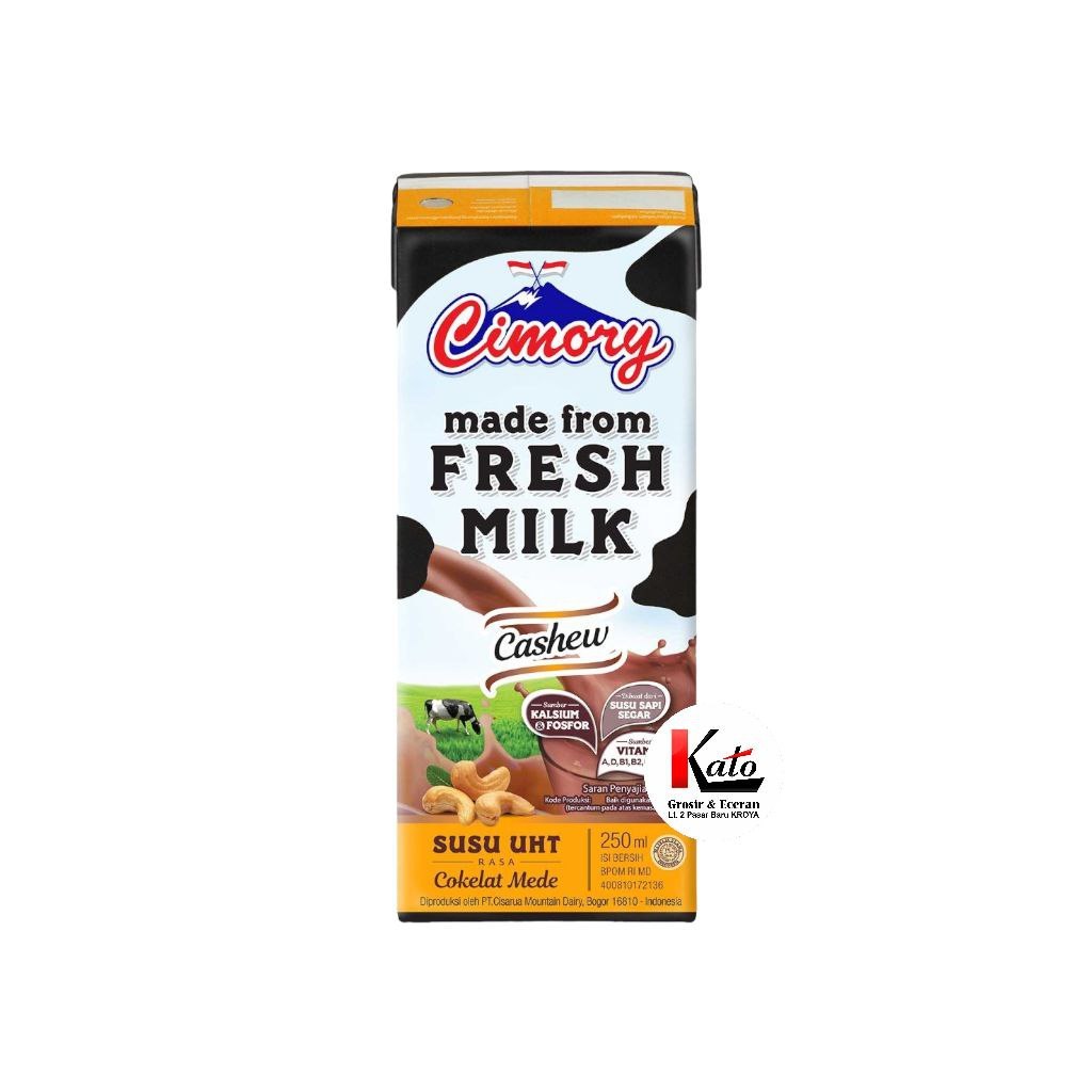 

SUSU CIMORY Cashew Made From With Fresh Milk UHT Rasa Cokelat Mede 250ML