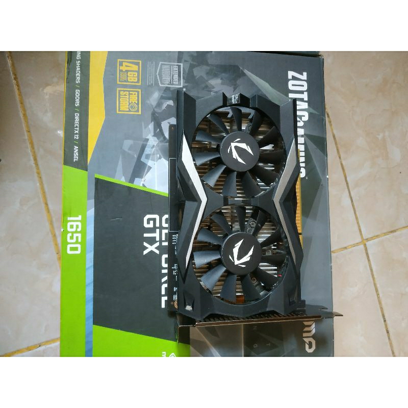 VGA Nividia non pin irit daya tiba tiba  no display ZOTAC GTX 1650 4gb lengkap