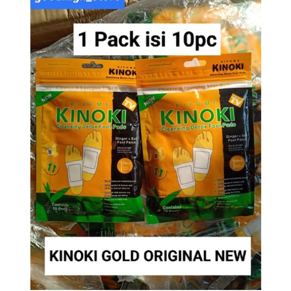 HARGA GROSIR - Kinoki Gold Detox Kaki Original New Packing 1 bungkus isi 10 pcs