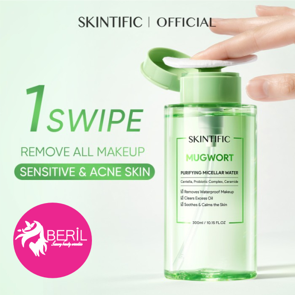 SKINTIFIC MUGWORD PURIFYNG MICELLAR WATER CLEANSING OIL/CLEAN AND CLEAR/SOOTHES AND CALMS