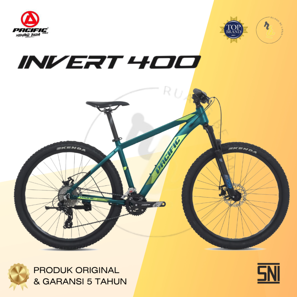 Sepeda MTB PACIFIC 27.5 INVERT 400 ALLOY FRAME (2X8 SPEED / SHIMANO)
