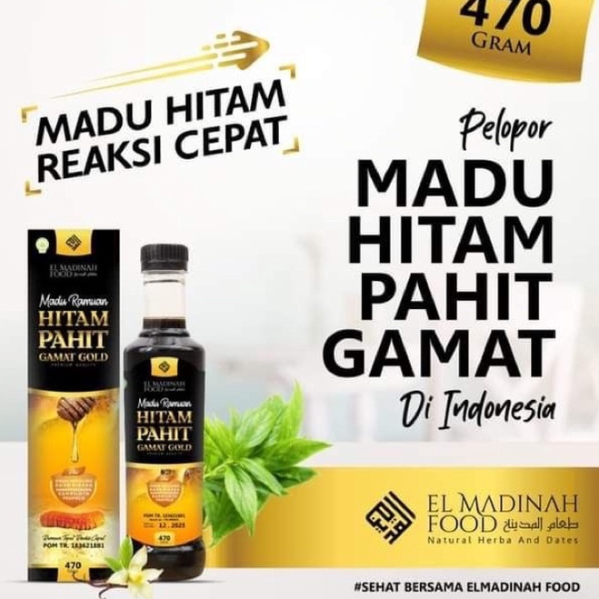Madu Hitam Pahit Gamat Gold