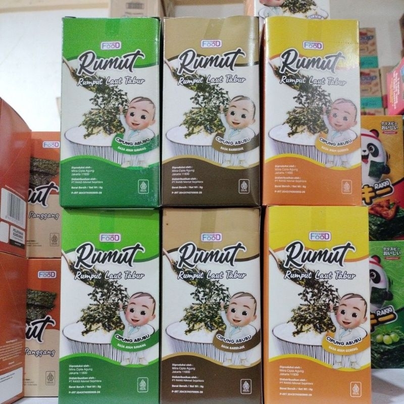 

Rumut rumput laut tabur isi 12 sachet