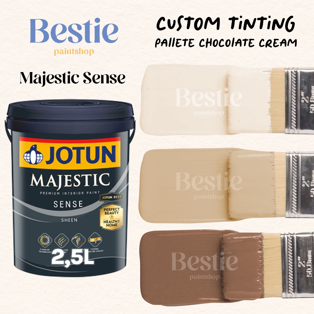 JOTUN MAJESTIC SENSE 2,5 LITER / CREAM CHOCOLATE / CAT TEMBOK INTERIOR JOTUN CUSTOM WARNA TINTING