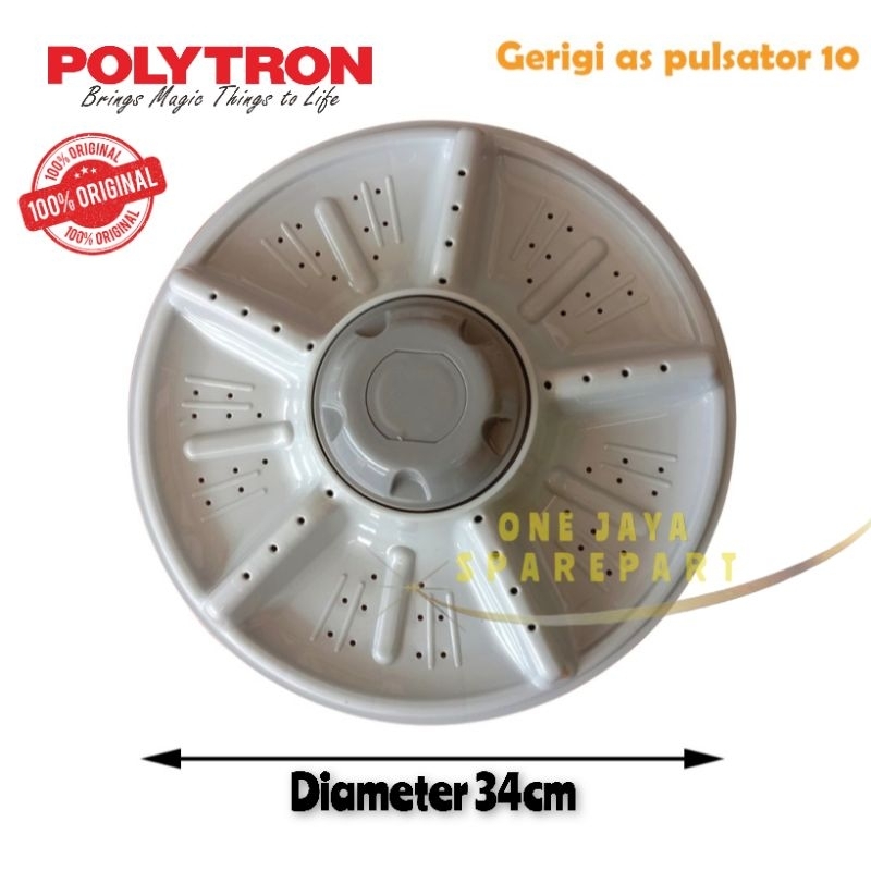 POLYTRON PWM 7366 Pulsator Mesin Cuci 2 Tabung Baling Baling Polytron