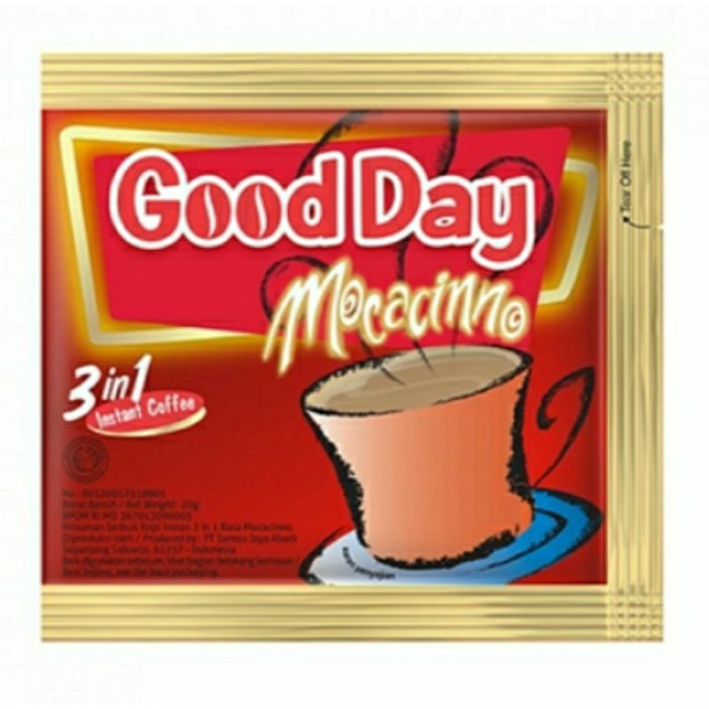 

Good Day Mocacinno Kopi Instan [20 g/120 Sachet/ Karton]