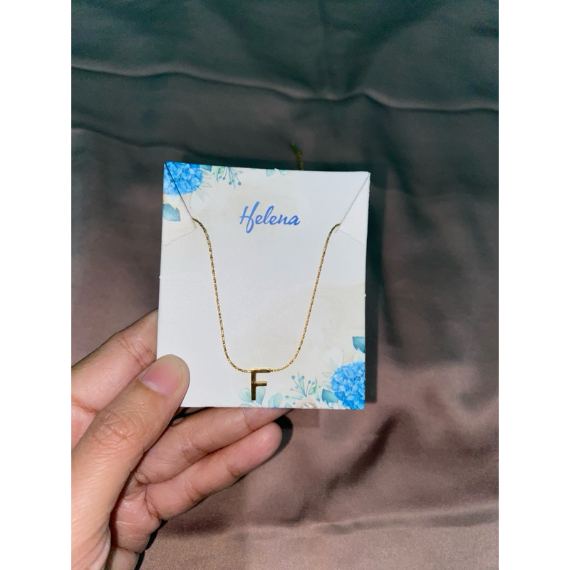 Kalung Titanium Huruf F