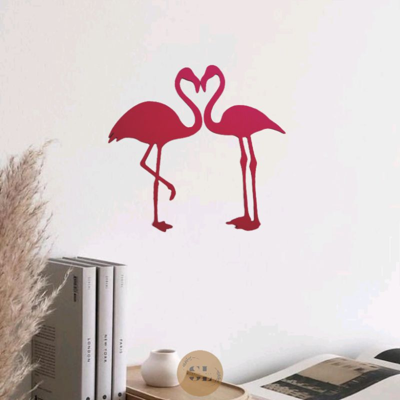 Flaminggo hiasan dinding laser cutting