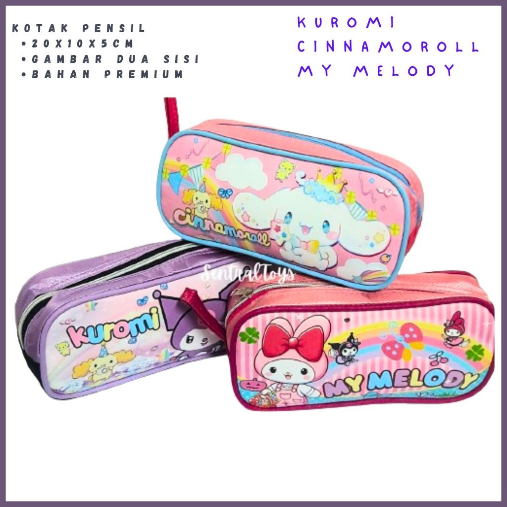 

SALE Kotak Pensil Satin Kuromi Cinnamoroll My Melody Little Pony Frozen Unicorn Tsum Tsum Unicorns