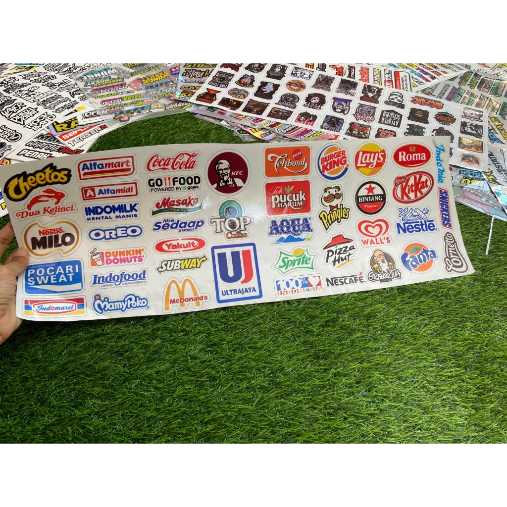 

42 PCS STICKER PACK MAKANAN RANDOM VIRAL ANTI AIR