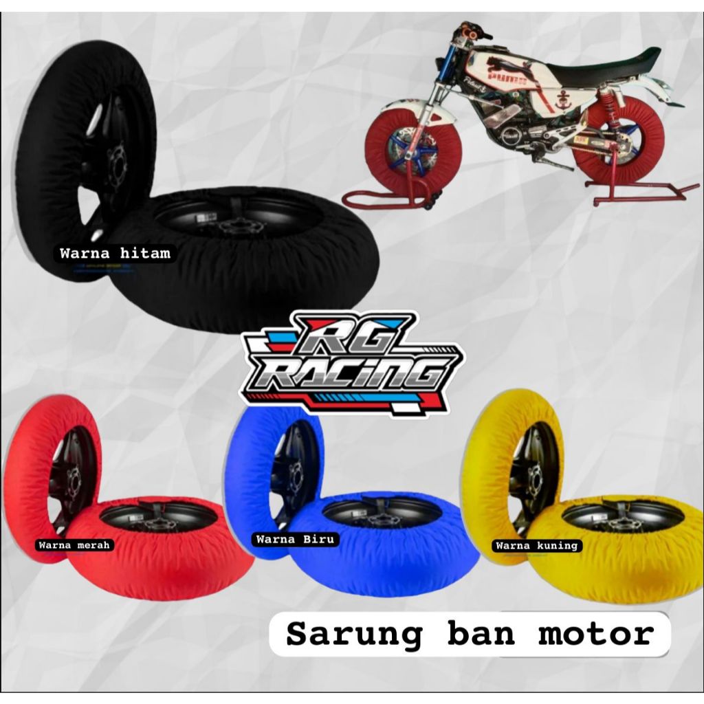 racinggrup Sarung Ban Motor Ring 14 Cover Ban Motor Road Race Superbike Supermoto Anti Air Compatibl