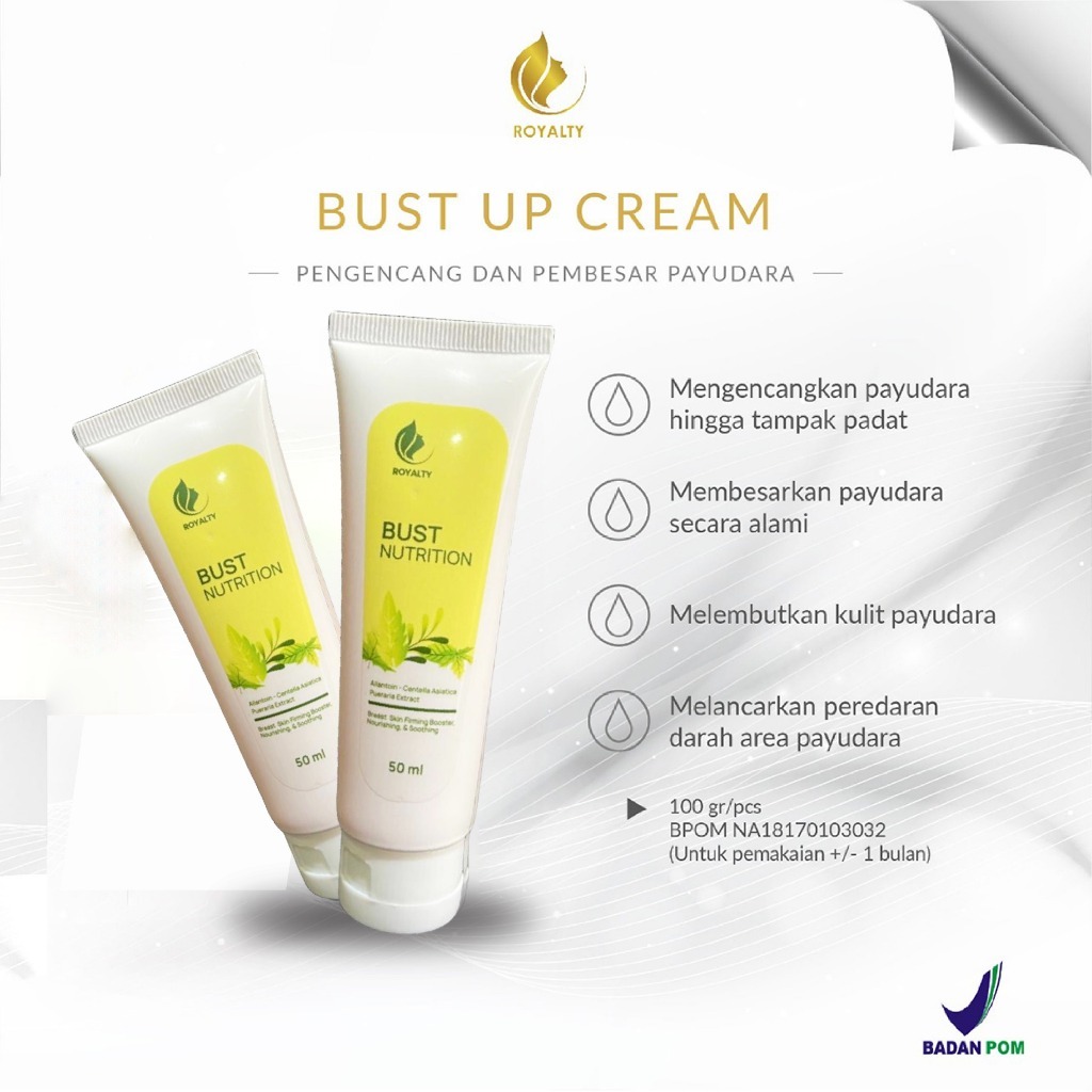 Royalty Bust Up Cream Cream Pembesar Payudara Dan Pengencang Payudara 50ml