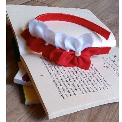 bando merah putih dari kain flanel