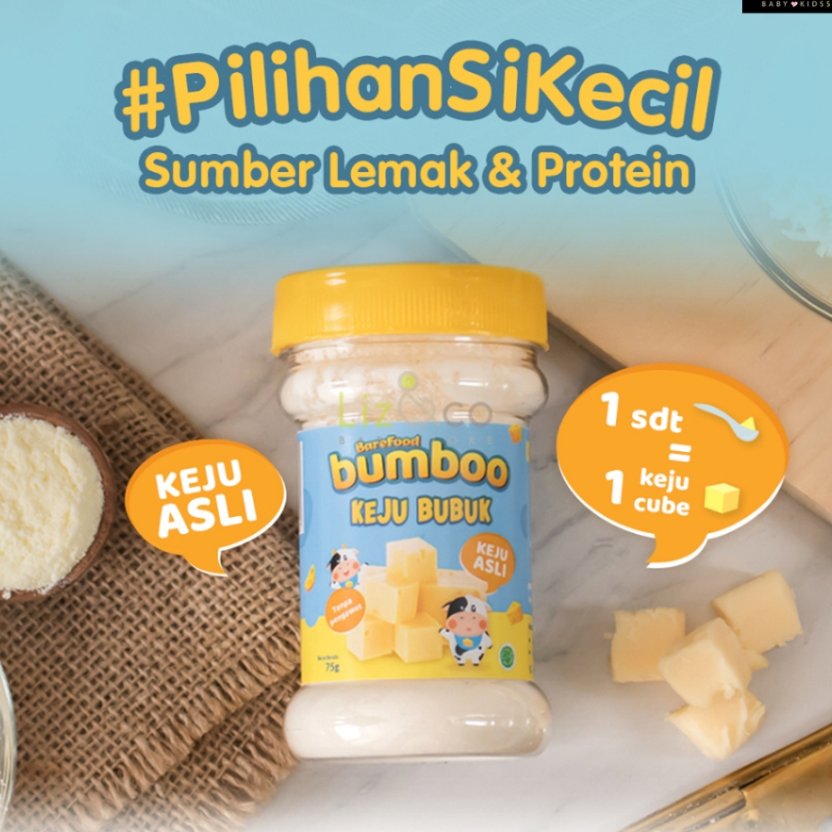 

BUMBOO Keju Bubuk Asli 75g - Keju Anak - Sumber Lemak & Protein - Keju Cheddar Australia - Tanpa Pengawet - No MSG - Bahan Alami
