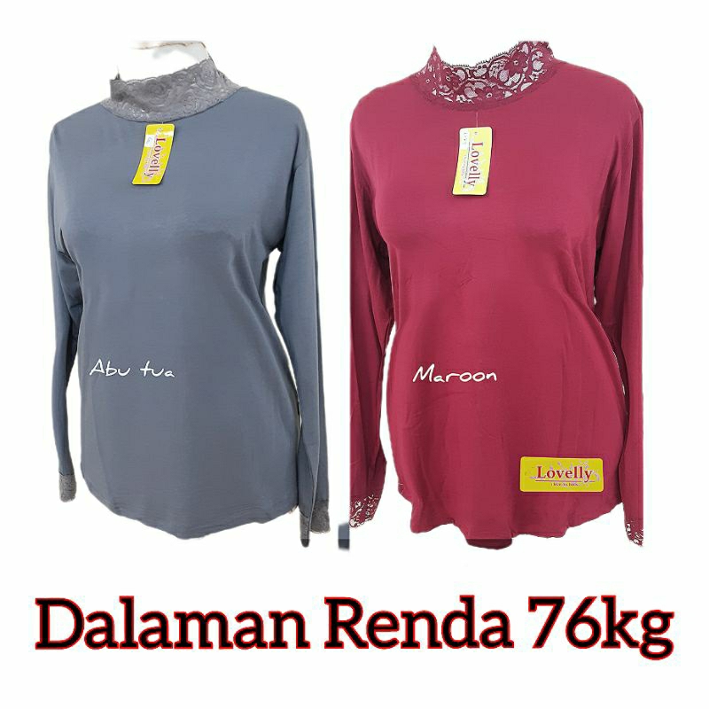 Manset Baju Renda XL | Baju Manset Wanita Renda XL | Inner Kaos | Baju Kaos Dalaman Renda | Dalaman 