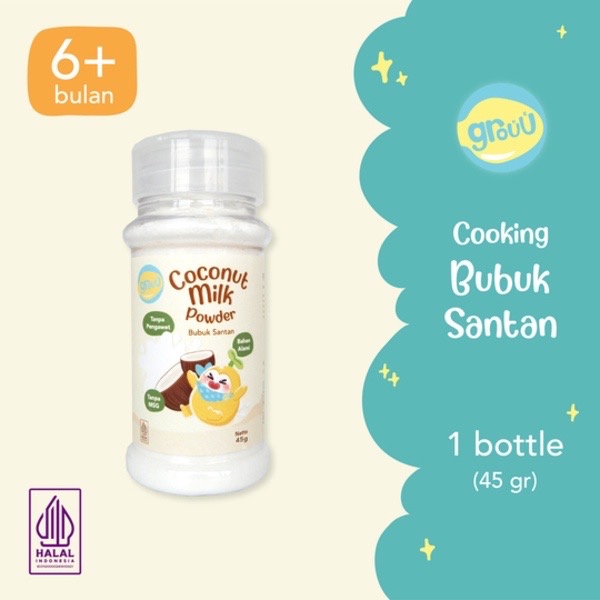 

Grouu - Cooking Powder / Bubuk Masak MPASI Coconut Milk Powder Bubuk Santan (50g)
